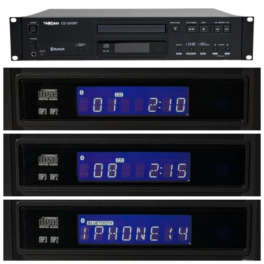 TASCAM CDプレーヤー Bluetoothレシーバー搭載 CD-200BT