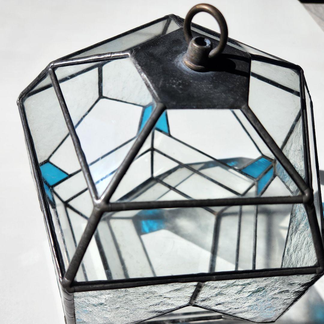 五角形　テラリウム　ステンドグラス　インテリア