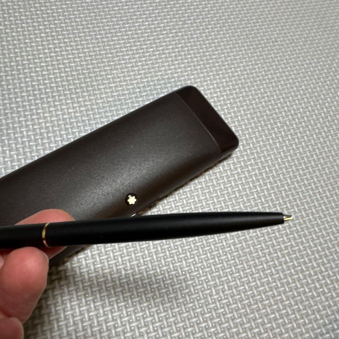 新品未使用モンブラン ノック式シャープペンSライン黒ゴールド MONTBLANC