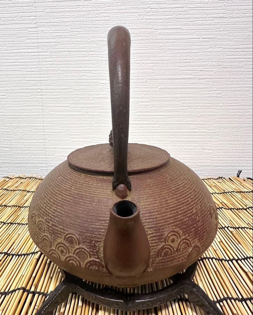 新品、供箱、栞付　岩手県奥州水沢幸工芸　現代の名工 佐藤勝久造　丸平型糸目波文