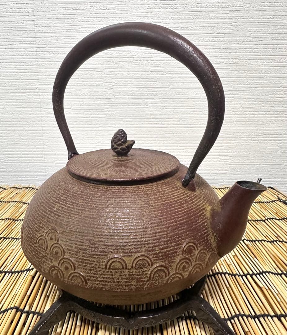 新品、供箱、栞付　岩手県奥州水沢幸工芸　現代の名工 佐藤勝久造　丸平型糸目波文