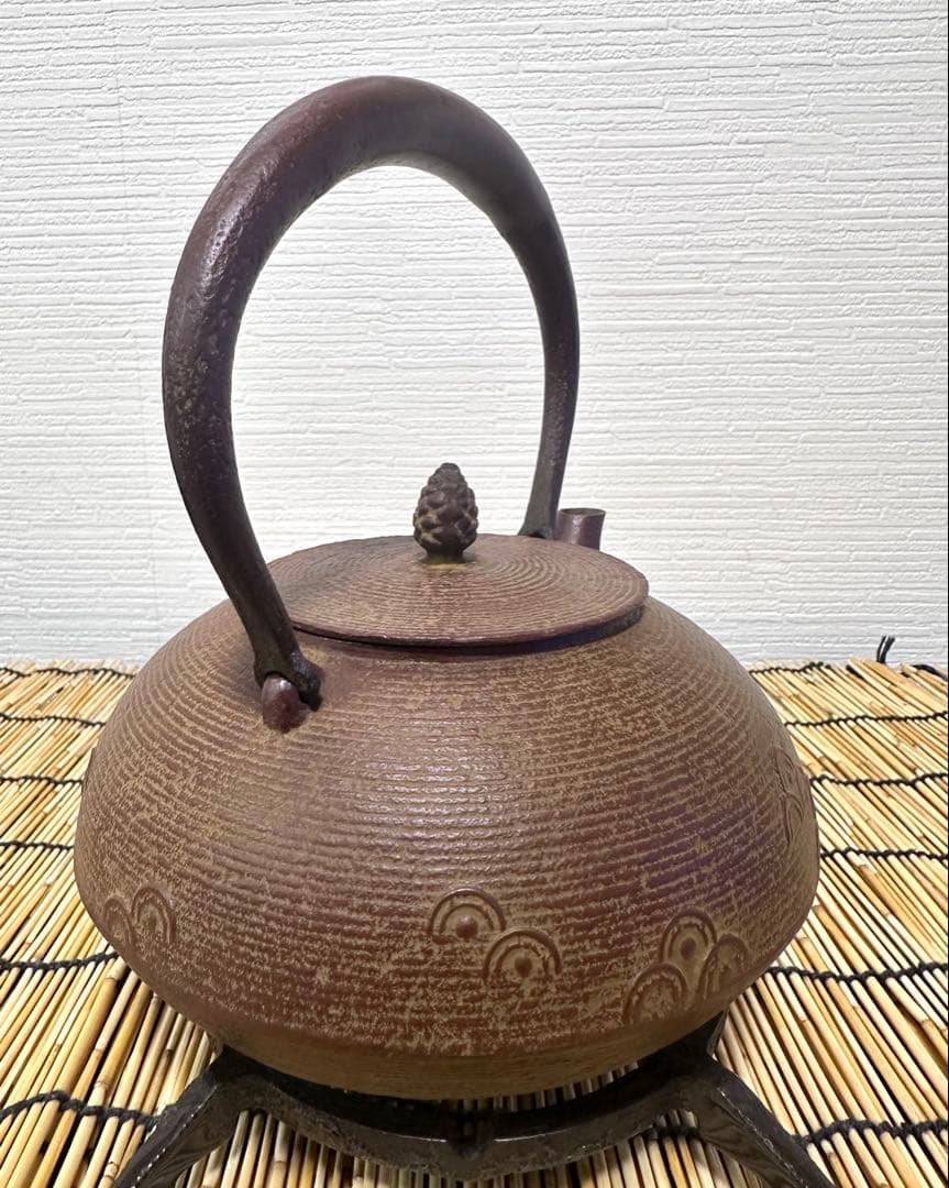 新品、供箱、栞付　岩手県奥州水沢幸工芸　現代の名工 佐藤勝久造　丸平型糸目波文