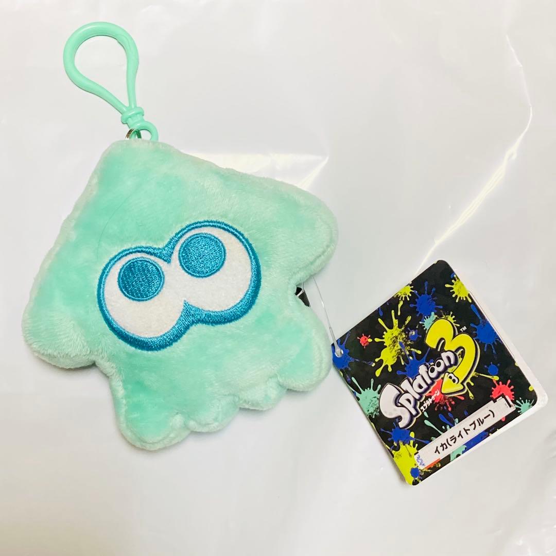 希少　激レア　スプラトゥーン　ぬいぐるみマスコット　イカ　ライトブルー
