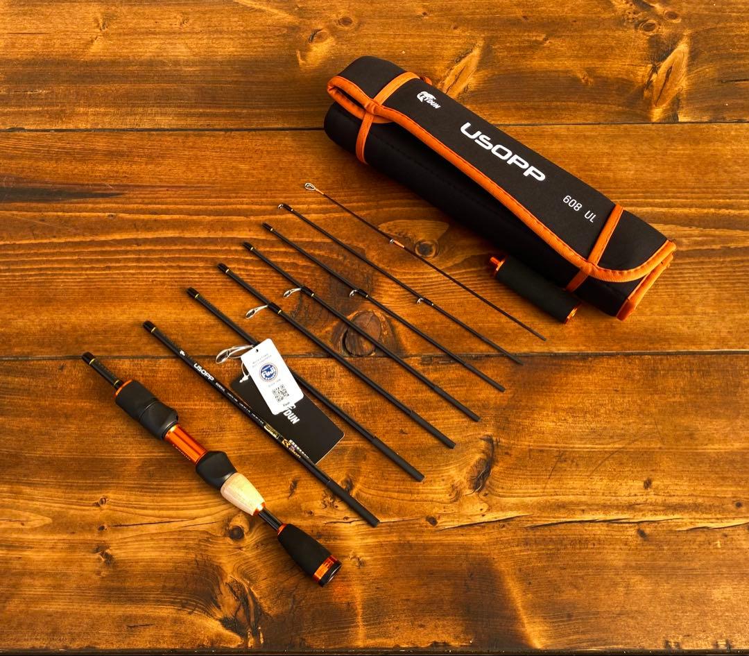 超軽量　カーボンロッド　8ピース　パックロッド　バスロッド　トラベルロッド　渓流