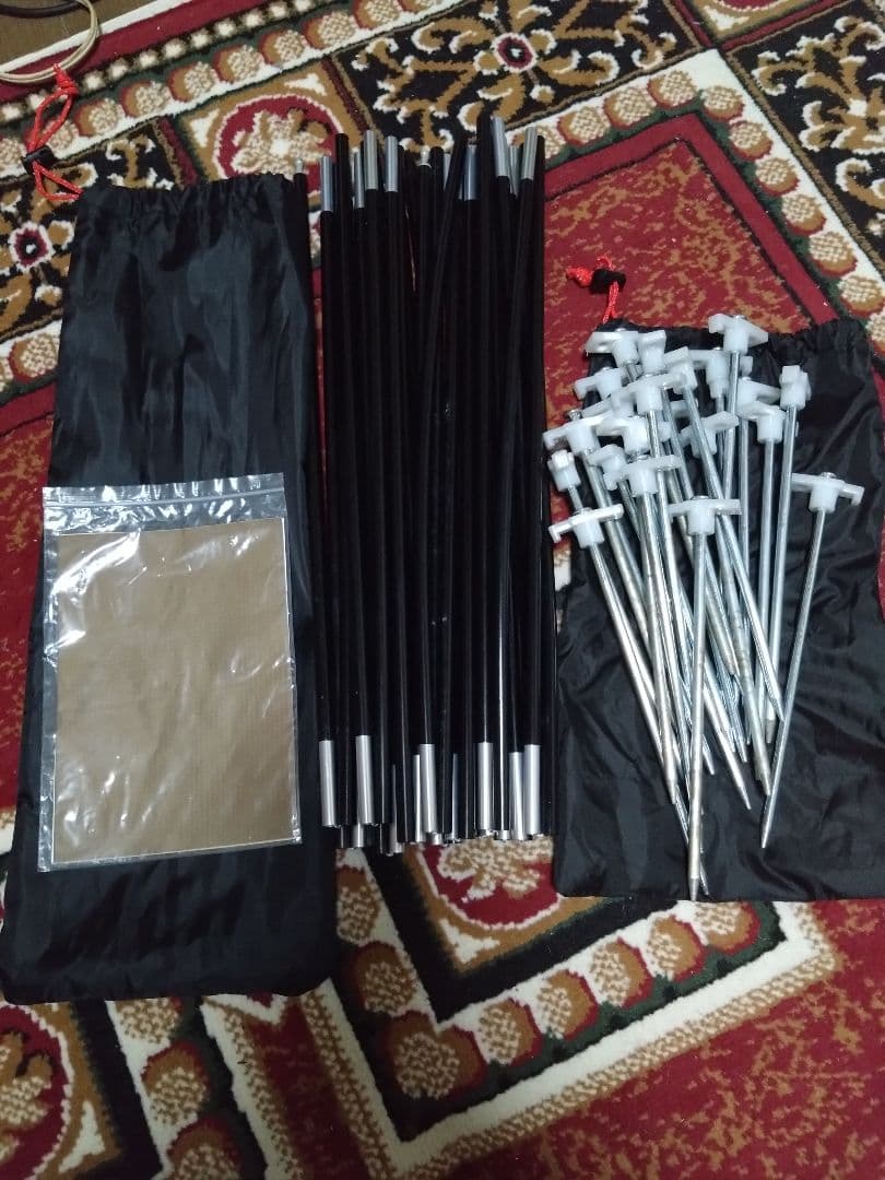 VASTLAND トンネルテント Sサイズ+ロゴスキャノピーポール180cm