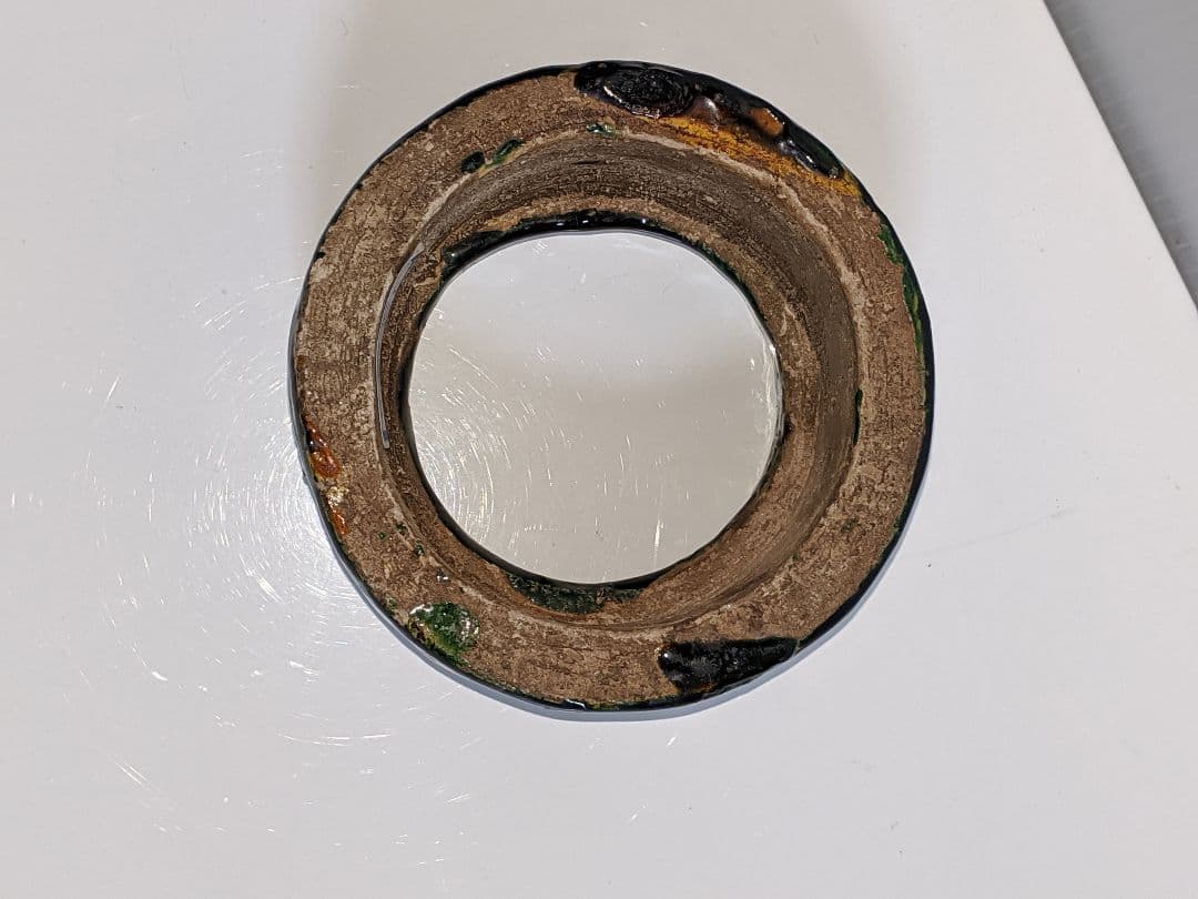 楽焼き　九代了入　蓋置　茶道具