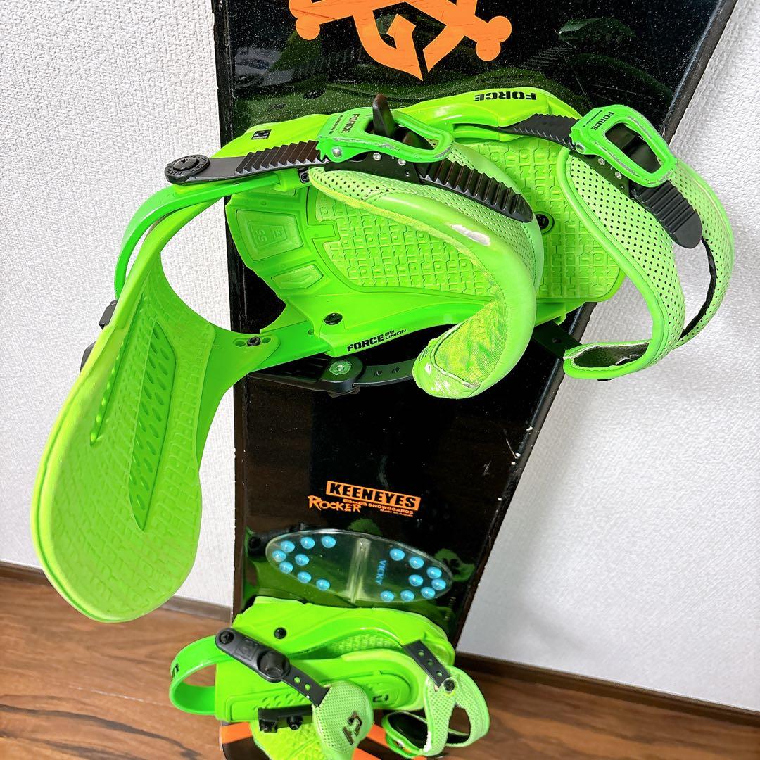 スノーボード KEENEYES 152cm UNION ML ケース付　フォース