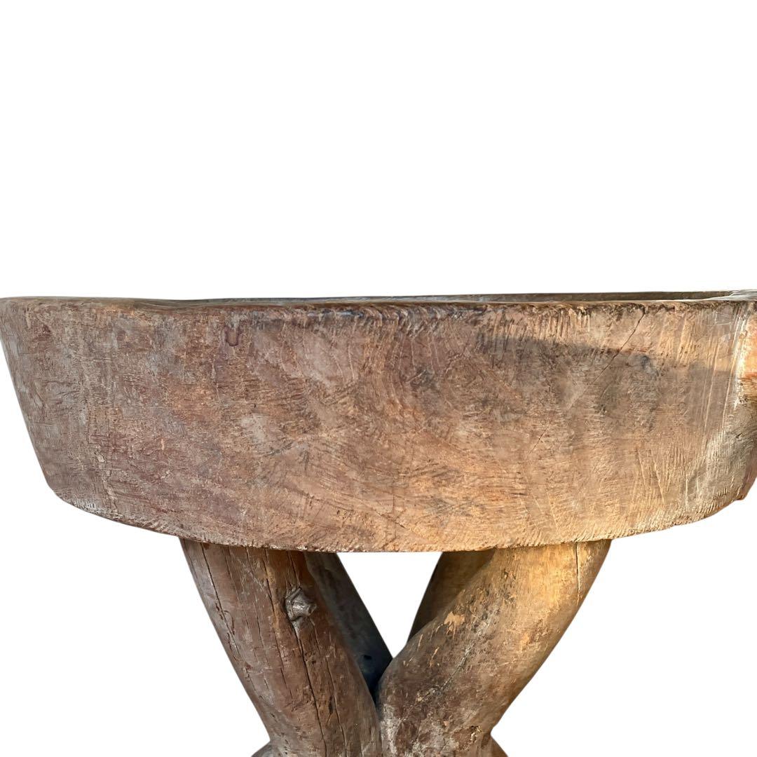 【希少】 チーク材 テーブル アフリカ？民芸品 アンティーク プリミティブ