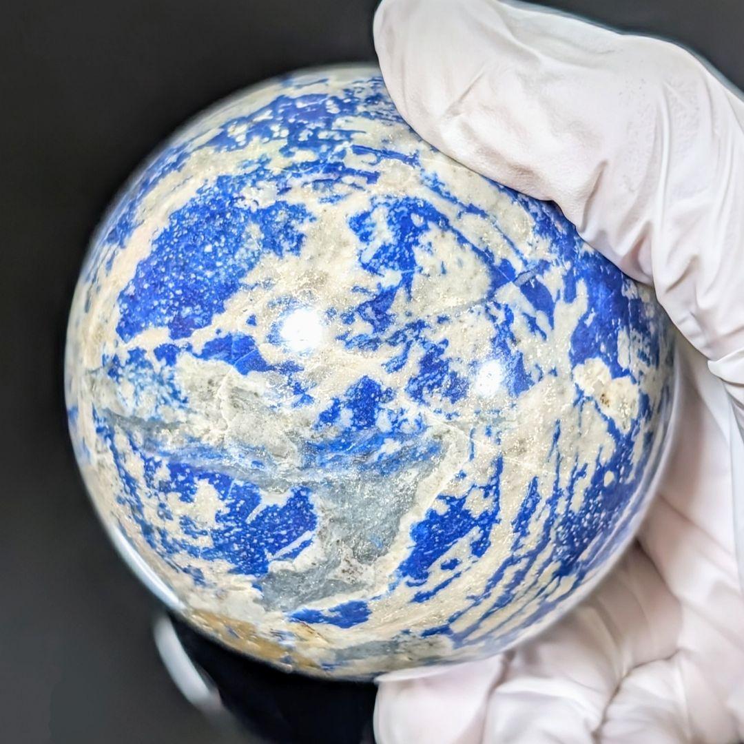チリ産 ラピスラズリ スフィア 台座付属