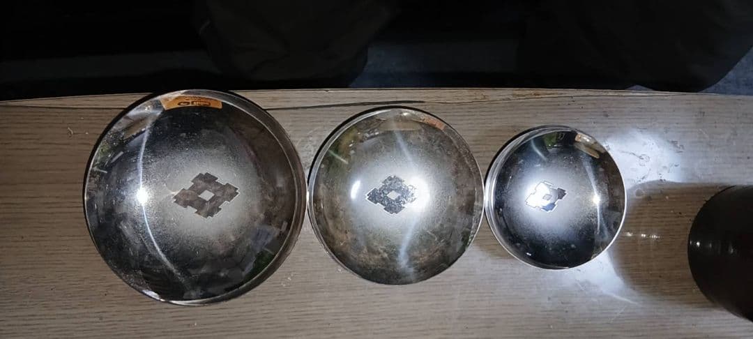 【美品】尚美堂 純銀 三重盃