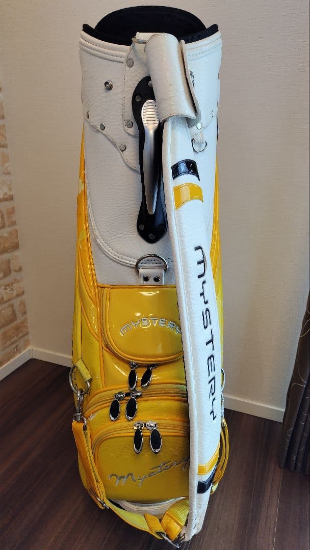 MYSTERY ミステリー キャディバッグ イエロー/ホワイト