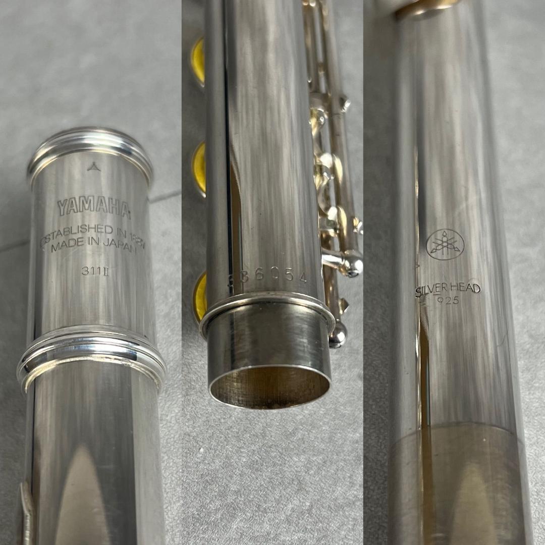 ヤマハ　フルート　YFL-311Ⅱ　頭部管銀製　SILVER　Eメカ　管楽器