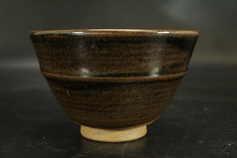 茶道具 膳所焼 茶碗 美品(ZE426)