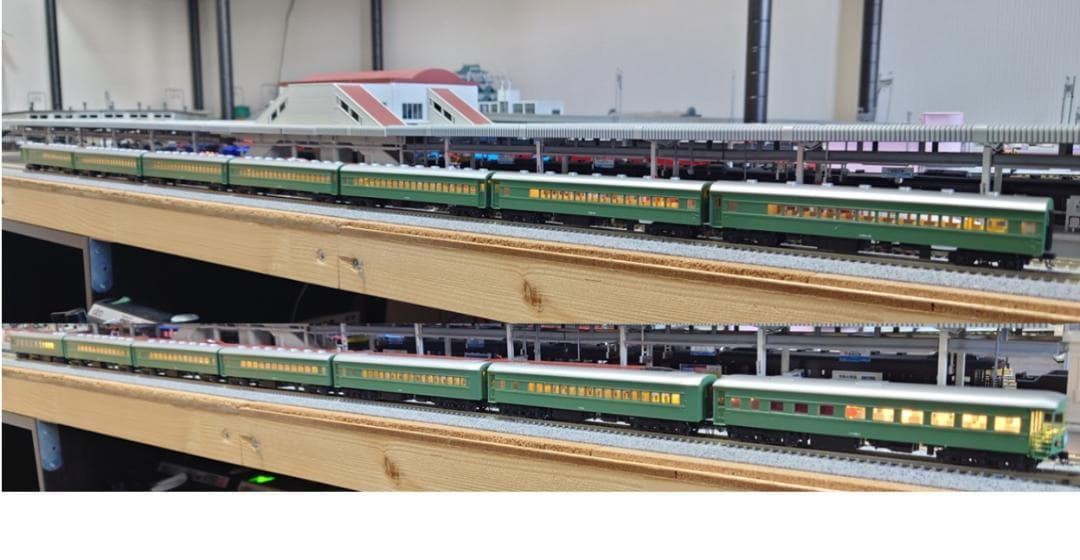 KATO はと青大将 7両+5両+マイ38 2両+EF58