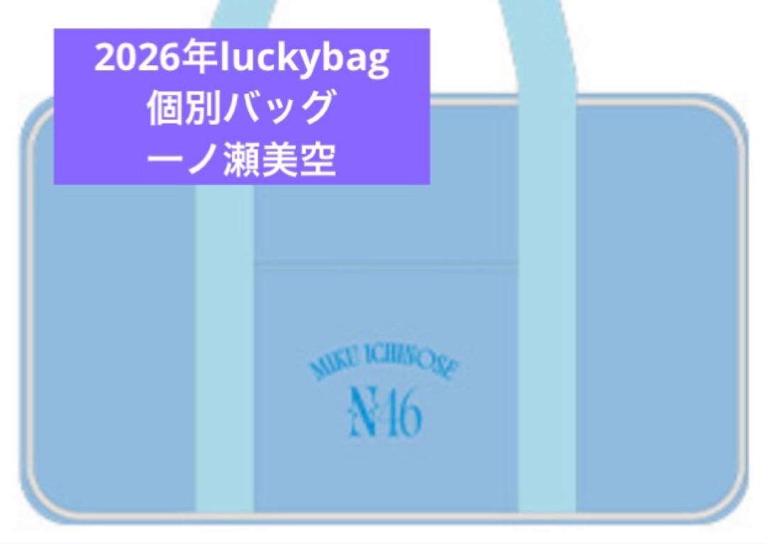 乃木坂46　限定 個別バッグ　一ノ瀬美空　バック　2026 luckybag
