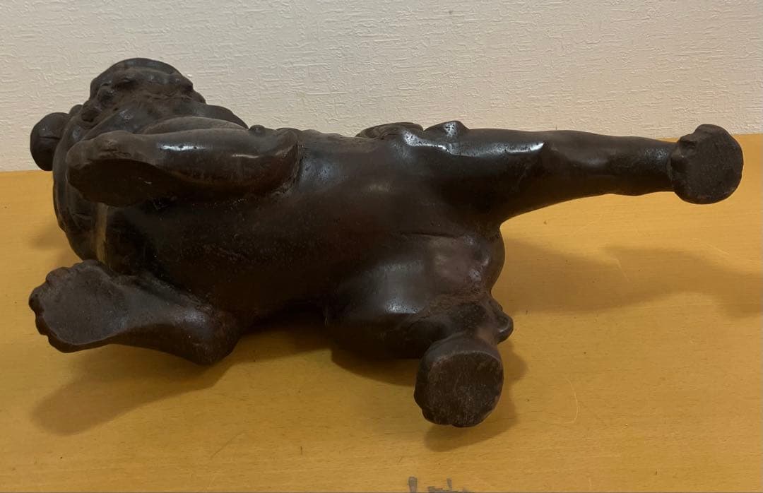 【高岡銅器】玉獅子 鋳造 鉄製 置物 招福 縁起物 玉乗り獅子 狛犬