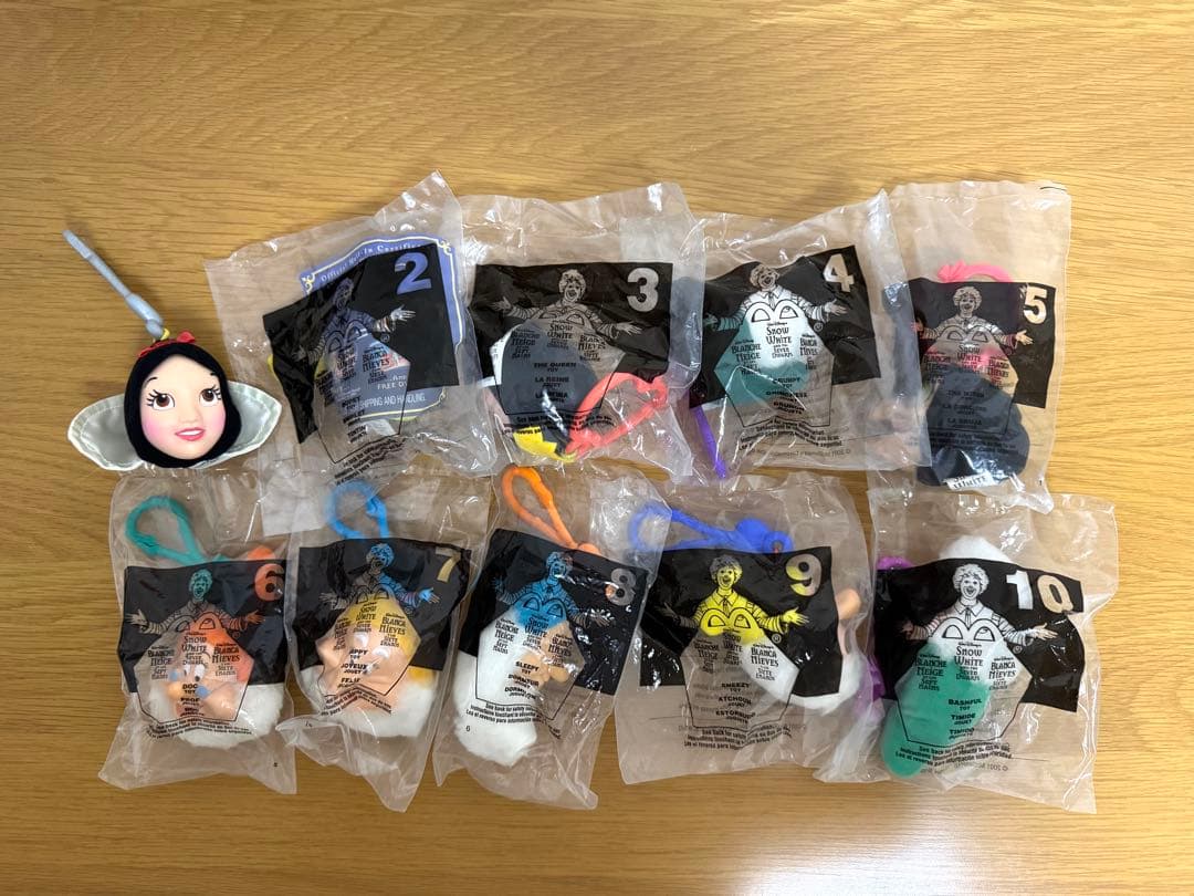 アメリカ マクドナルド ミールトイ 白雪姫 七人の小人 コンプリートセット