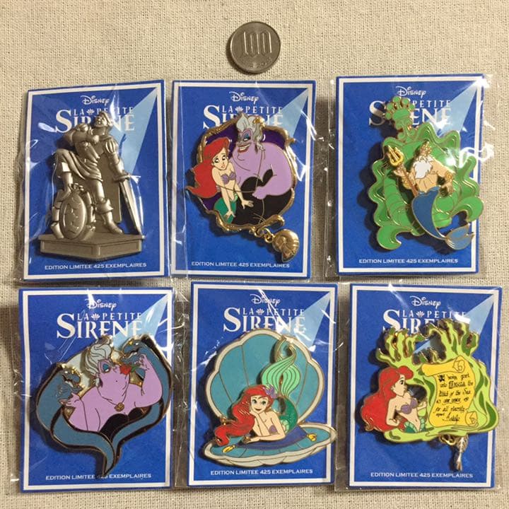 パリディズニー LE425 リトルマーメイド イベント ピンバッジ フルセット