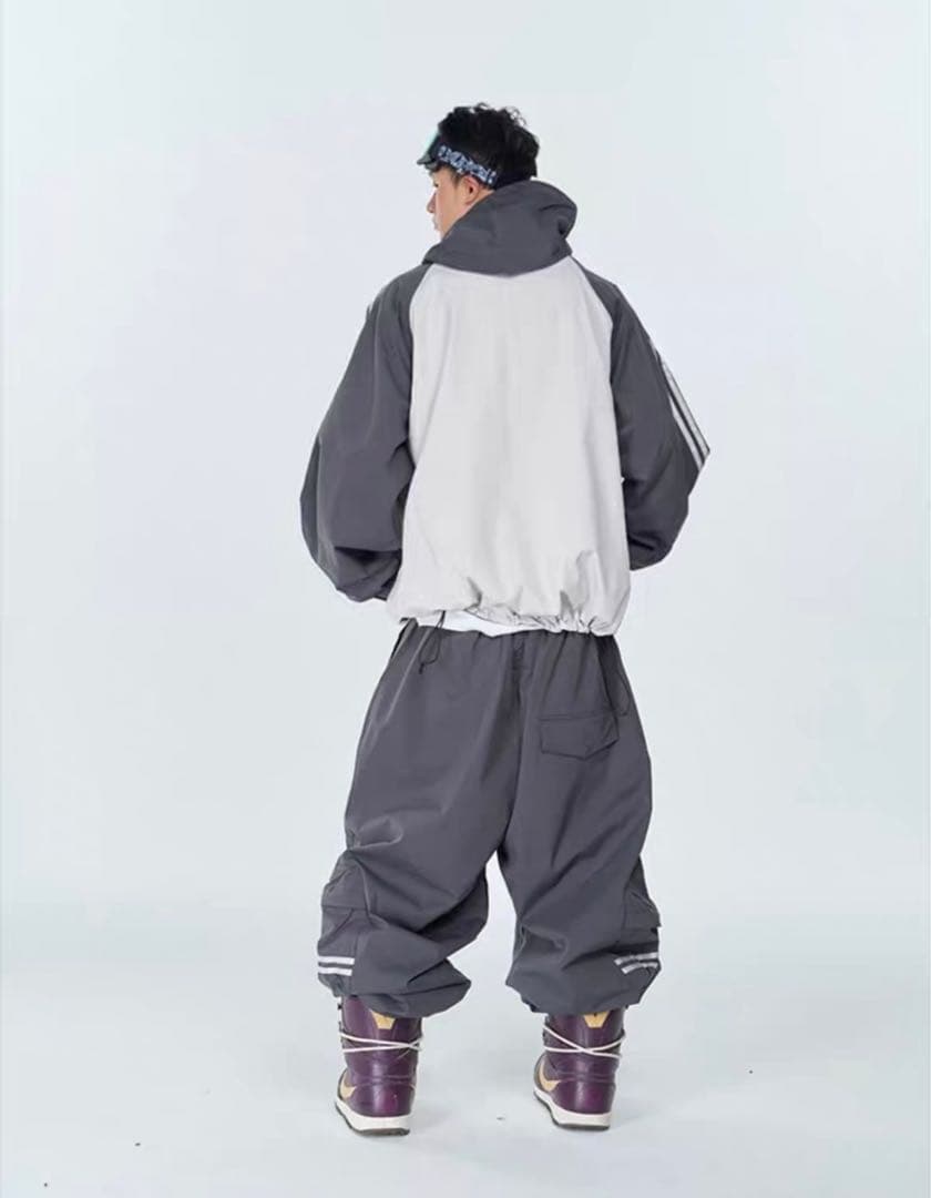 スノーボードウェア グレーとホワイト グラトリ 韓国