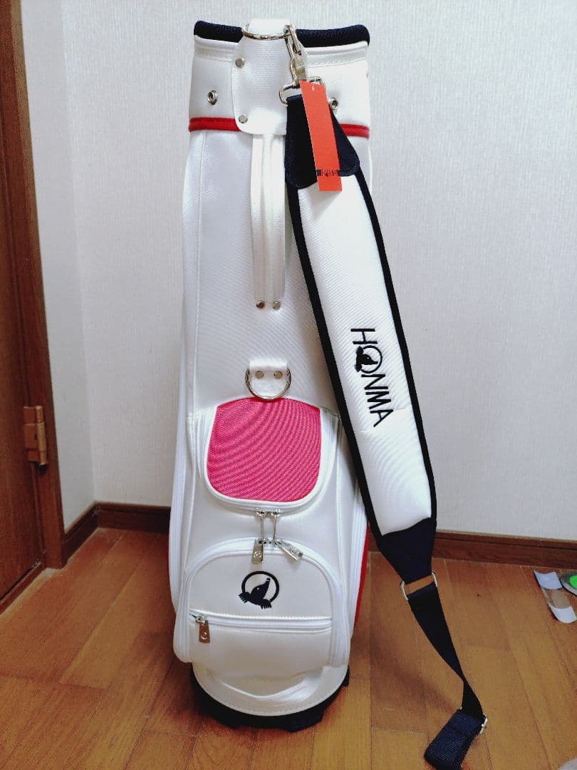 HONMA ゴルフキャディバッグ 9インチ ホワイト/ブラック