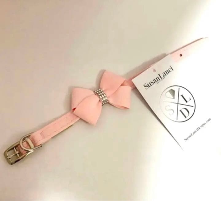 Susan Lanci キラキラドッグ カラー 首輪 2点セット 保存袋付