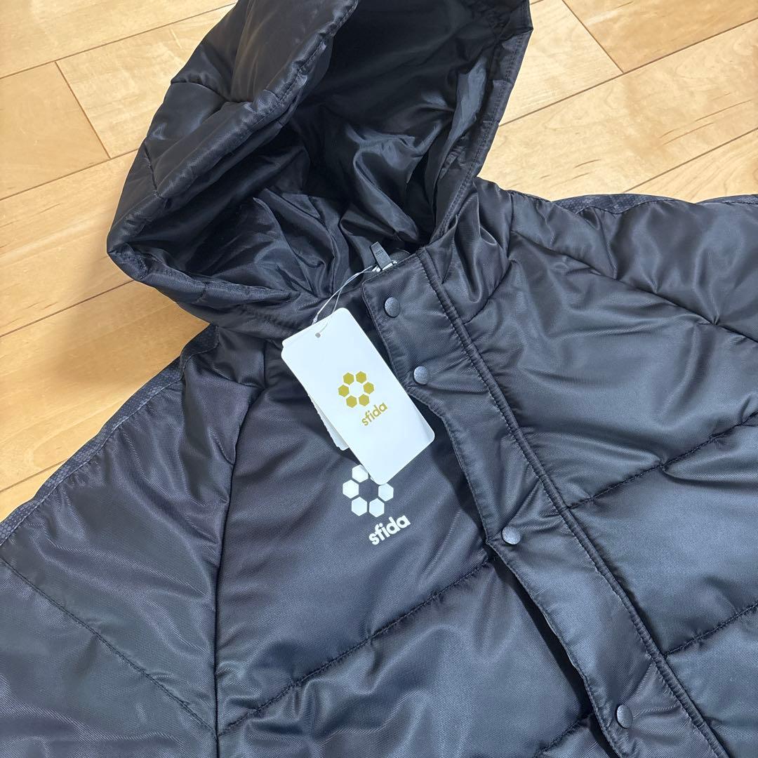 新品　スフィーダ　ベンチコート　160 ブラック　サッカー　フットサル