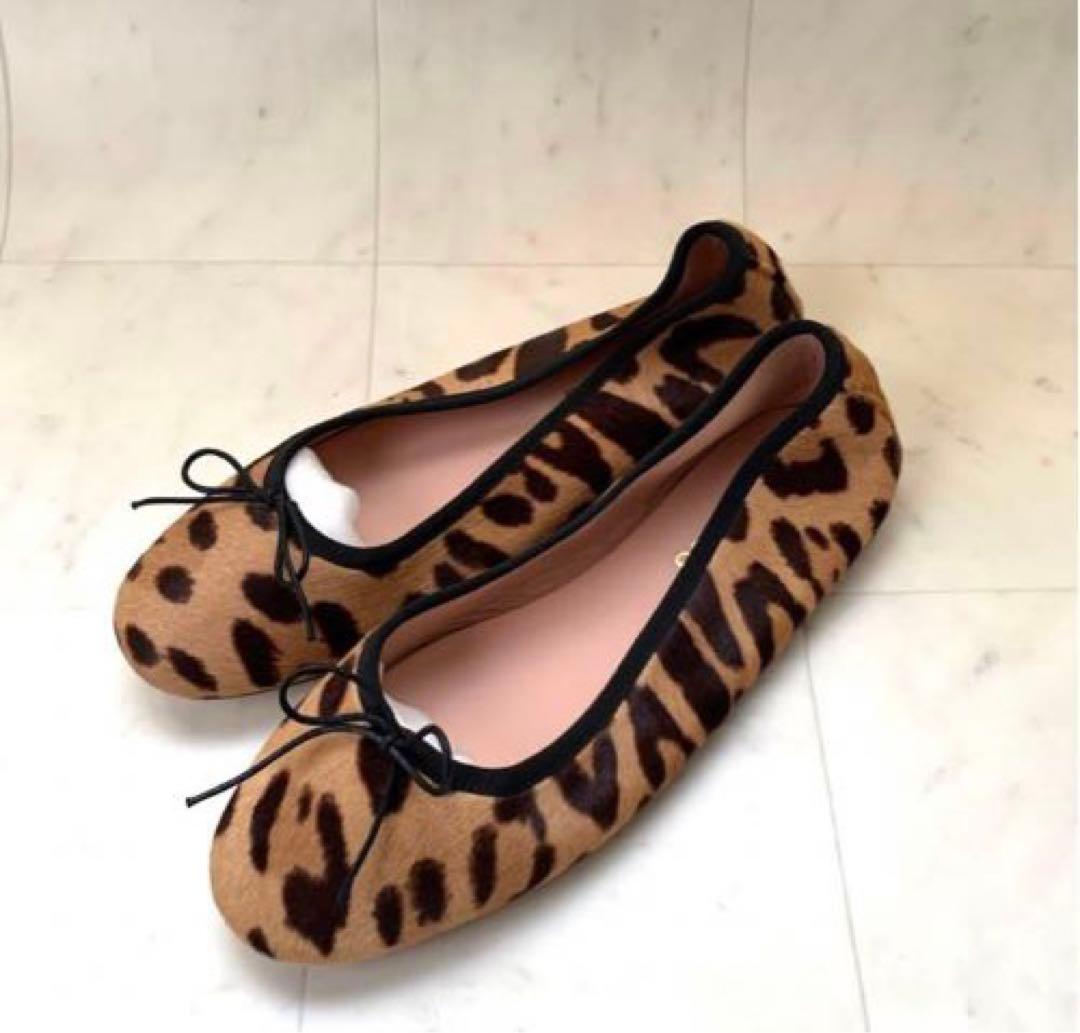 新品　SPELTA バレエシューズ スペルタ ハラコ　ヒョウ柄　39