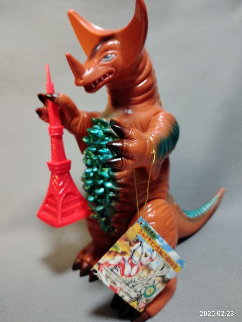 昭和レトロ 1991年ブルマァク ジャイアントゴモラソフビ復刻版怪獣東京タワー付