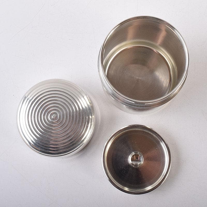 煎茶道具　錫半造　本錫　茶壷　茶心壷　約450ｇ　共箱　V　R8615