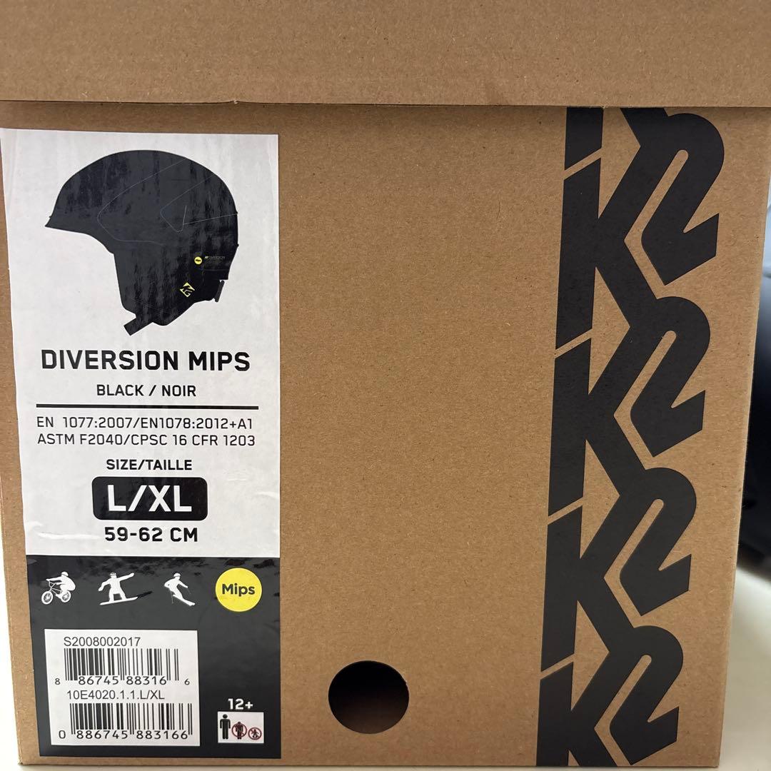 【新品未使用】K2 DIVERSION MIPS BLACK L/XLヘルメット