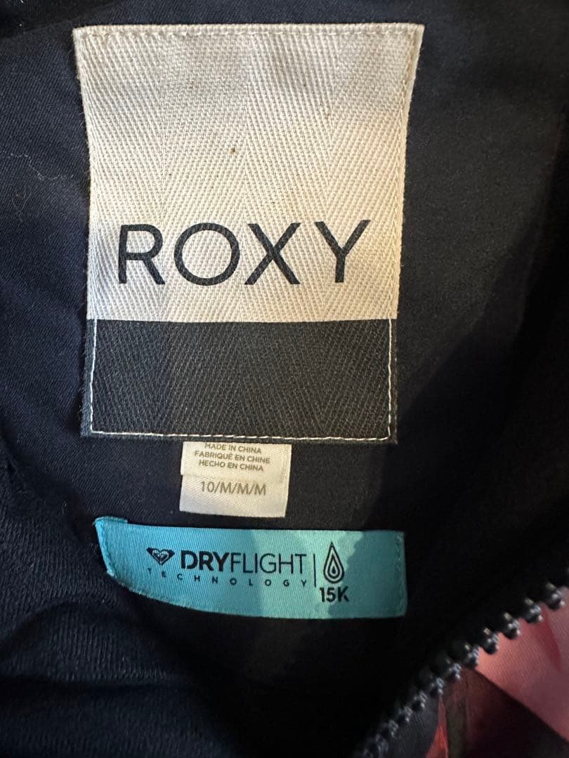 ROXY スノーボードウェア 子ども用 黒/花柄