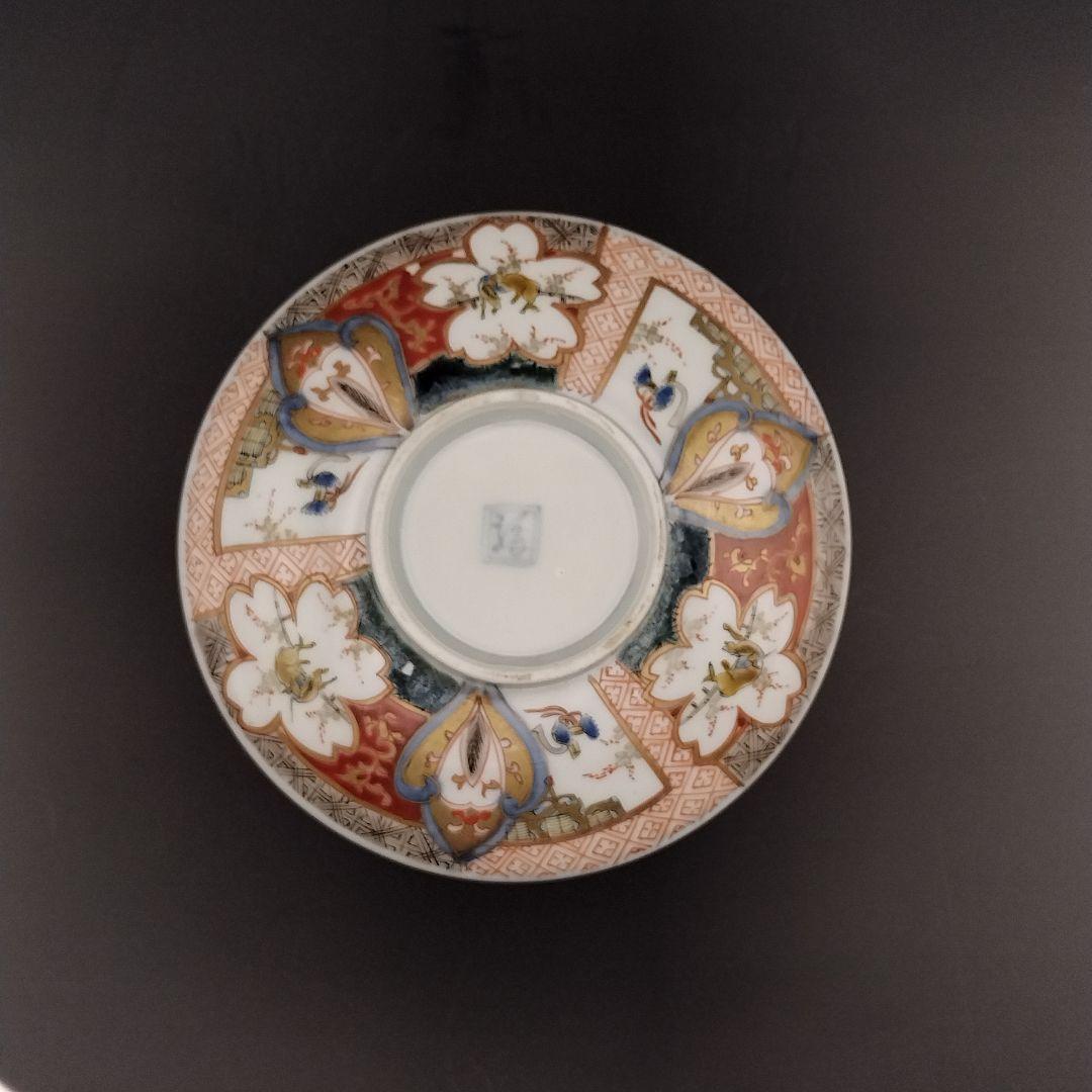 錦手　蓋付き茶碗　5客　古伊万里　伊万里焼　旧家蔵出し　希少