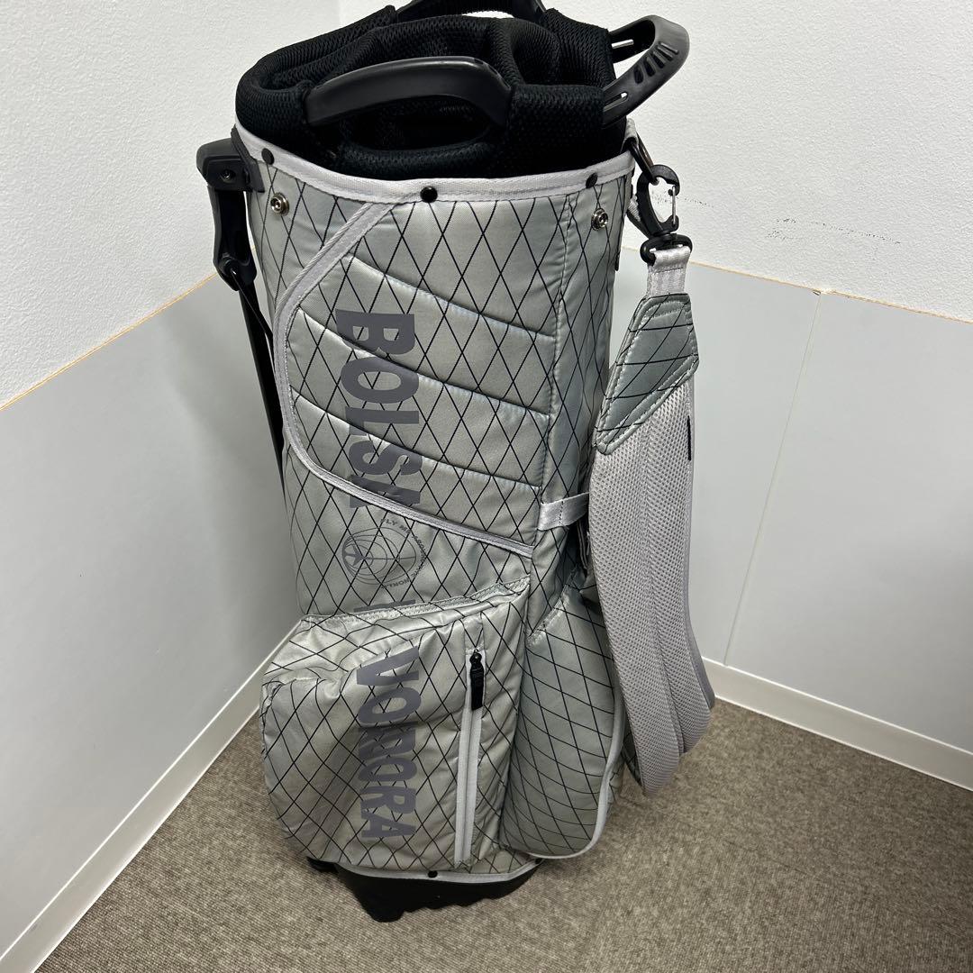 シルバー ダイヤモンドパターン ゴルフバッグ