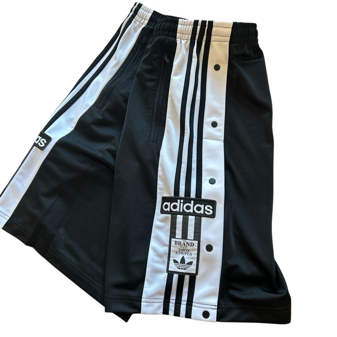 新品 アディダス アディブレイク ショーツ XL 黒 サイドボタン ハーフパンツ