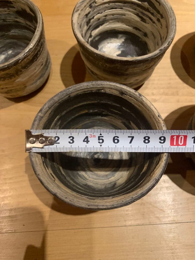 人気作家　小島陽介作　刷毛目筒向こう　5客セット