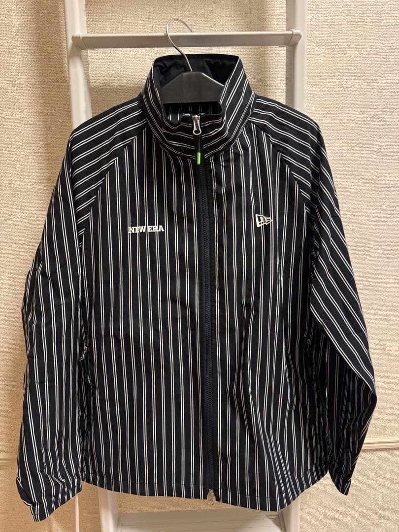 【美品】ニュー エラ ネイビーストライプ ゴルフ アウター ジャケット