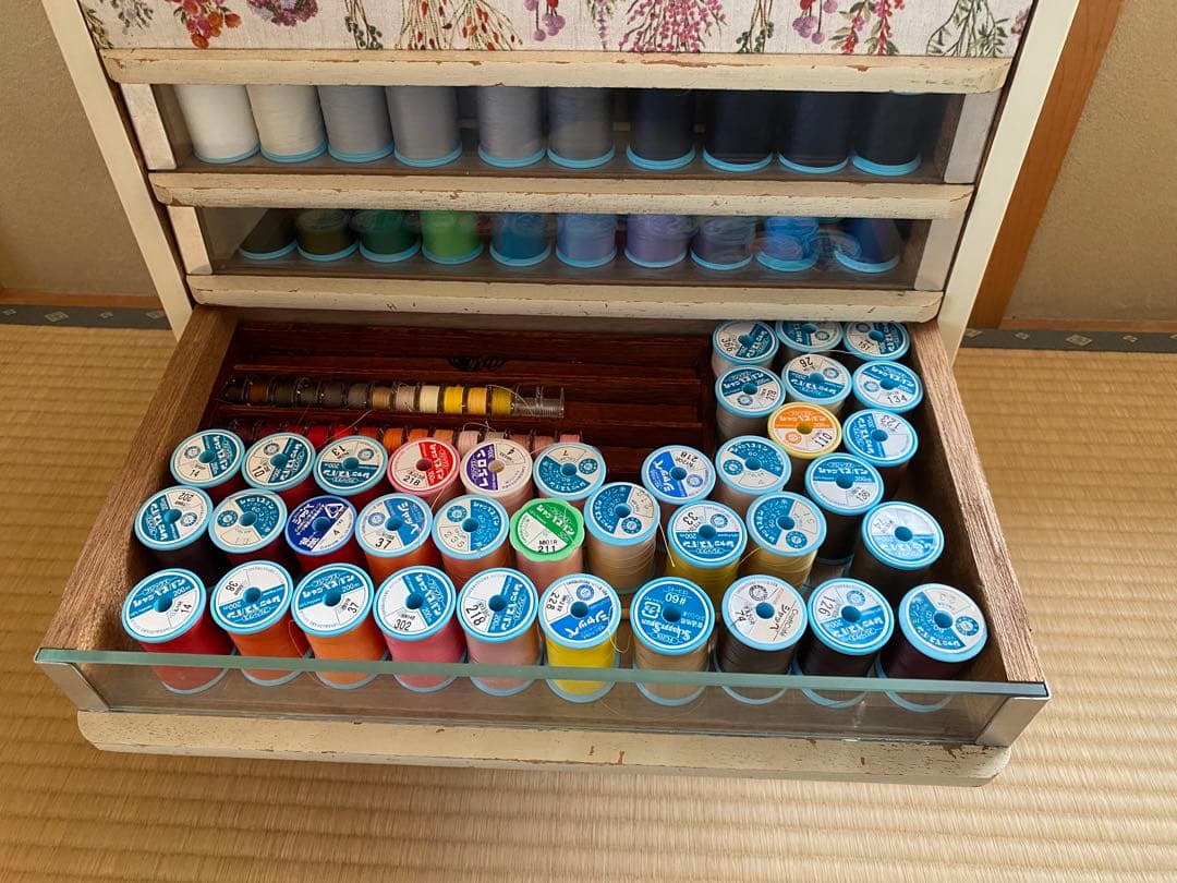 糸ケース　糸収納　古道具　アンティーク　昭和レトロ