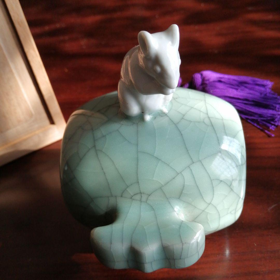 清水焼　宮下善寿　甲子置物　16.5cm