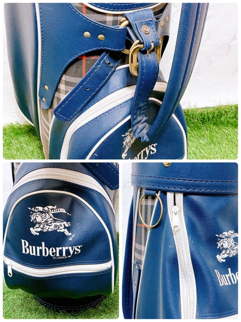 M Burberrys バーバリー　キャディバッグ　ネイビー　クラブケース