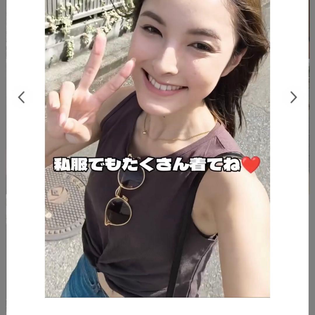 LAVA SUKALA ブラトップ付タンクトップ Lサイズ ブラウン ヨガウェア