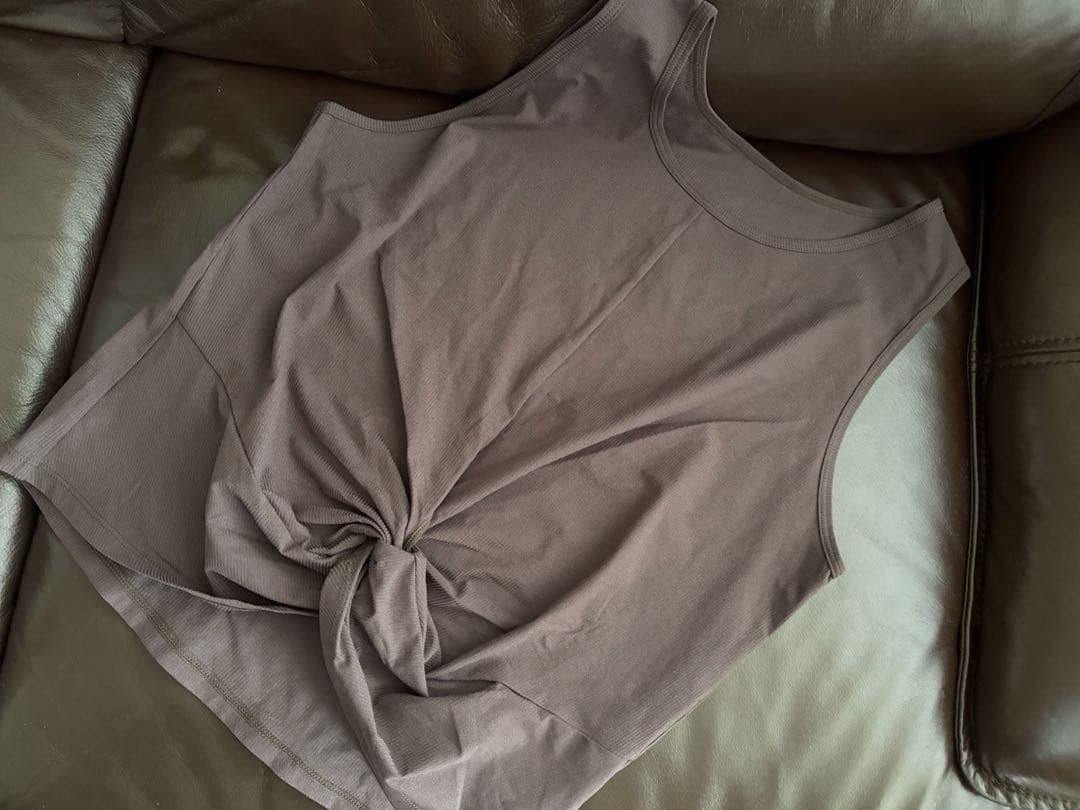 LAVA SUKALA ブラトップ付タンクトップ Lサイズ ブラウン ヨガウェア