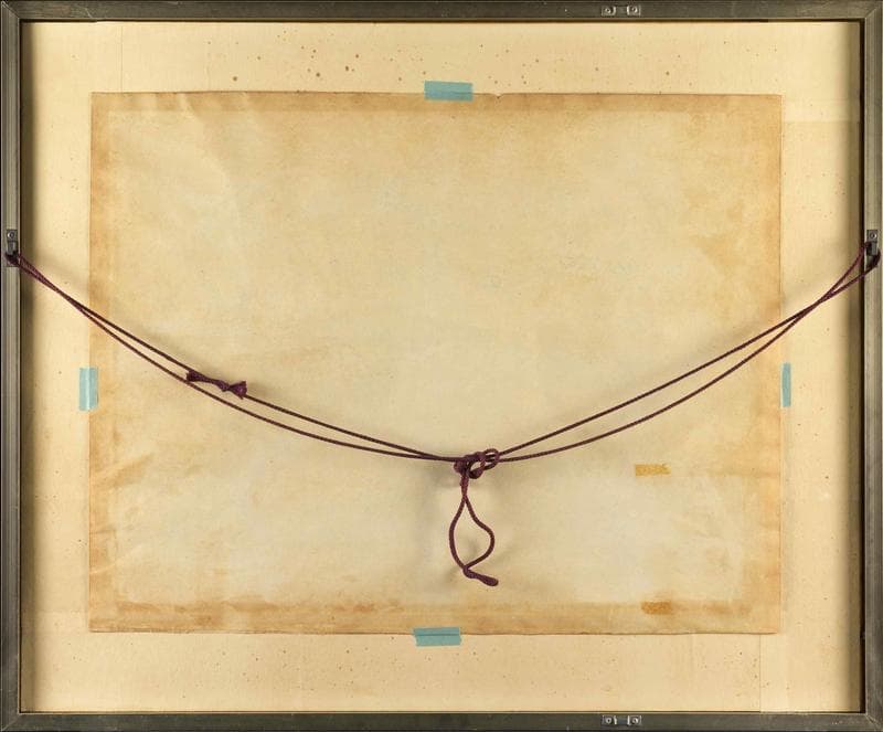 高山辰雄　岩絵具　肉筆『夏日』サイン(印譜)　共シール　P12号　額装　b327