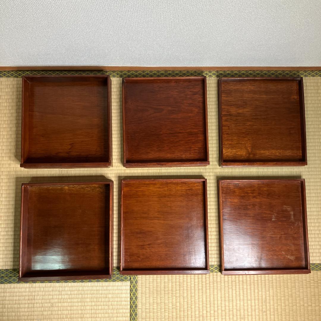 【高級】木製 レトロアンティーク 6段サイドキャビネット