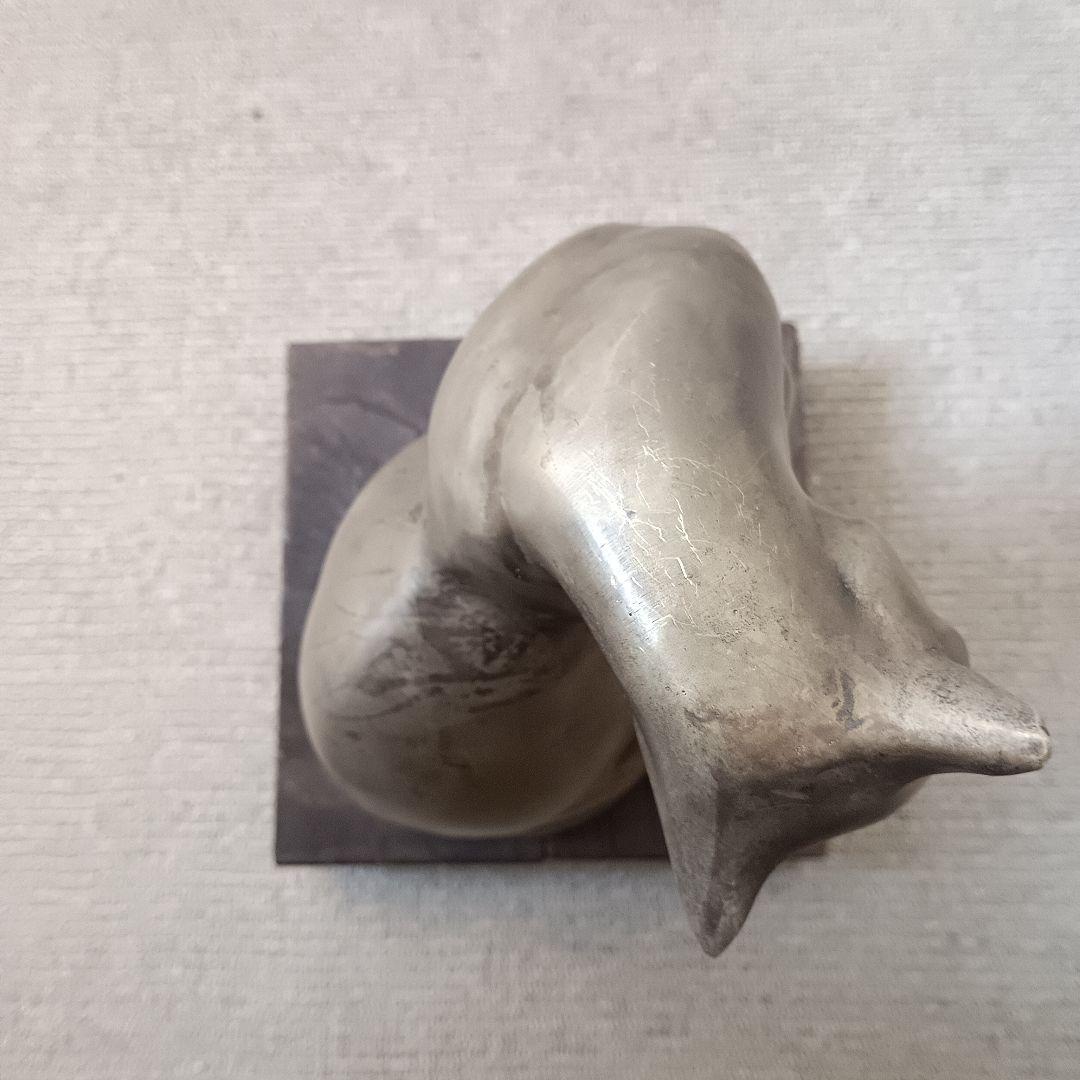 ブロンズ像 【猫】オブジェ 置物 アールデコ 西洋彫刻 高さ約26cm