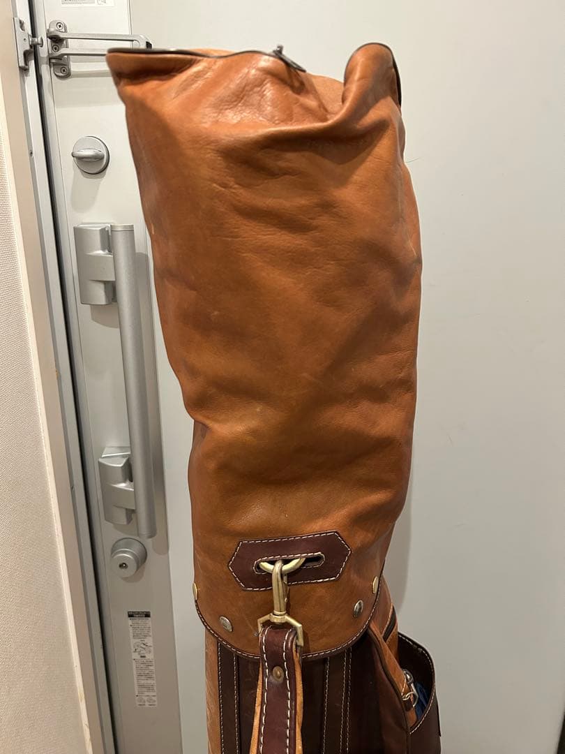 レザー ゴルフバッグ　ブラウン