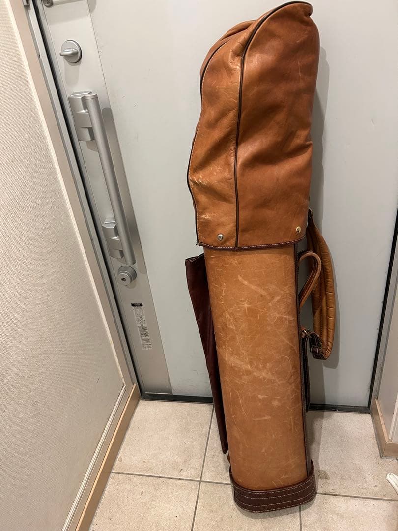 レザー ゴルフバッグ　ブラウン
