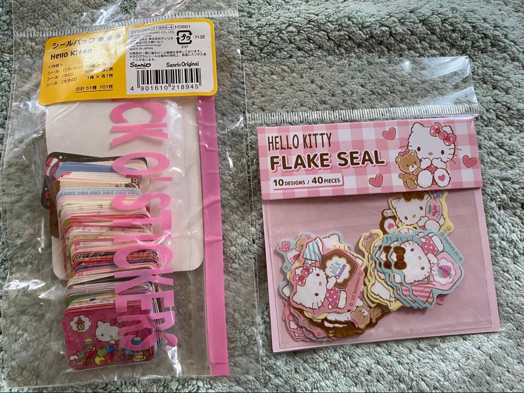 キティちゃんシールパック・フレークシールセット