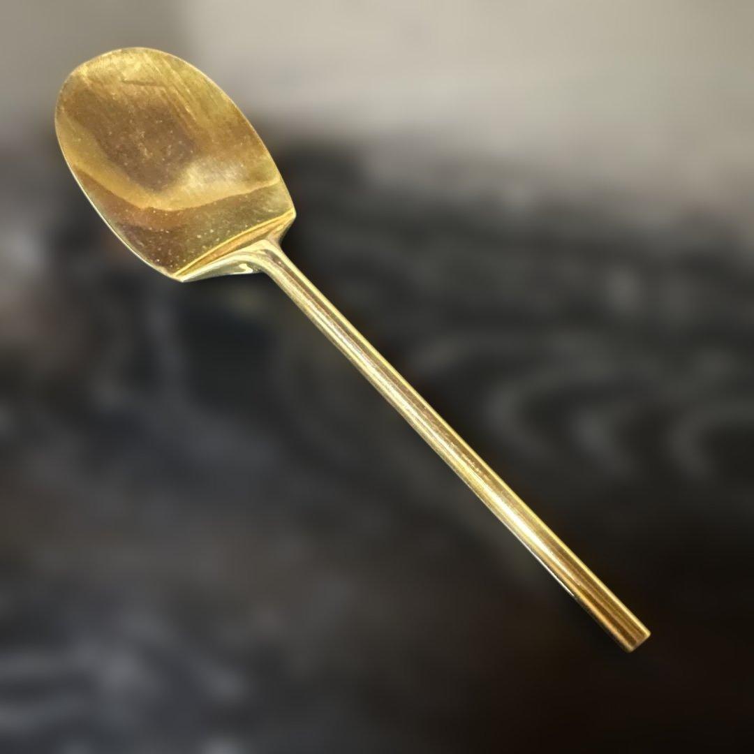 【茶道具】金森浄久造　灰匙三本組（共箱）