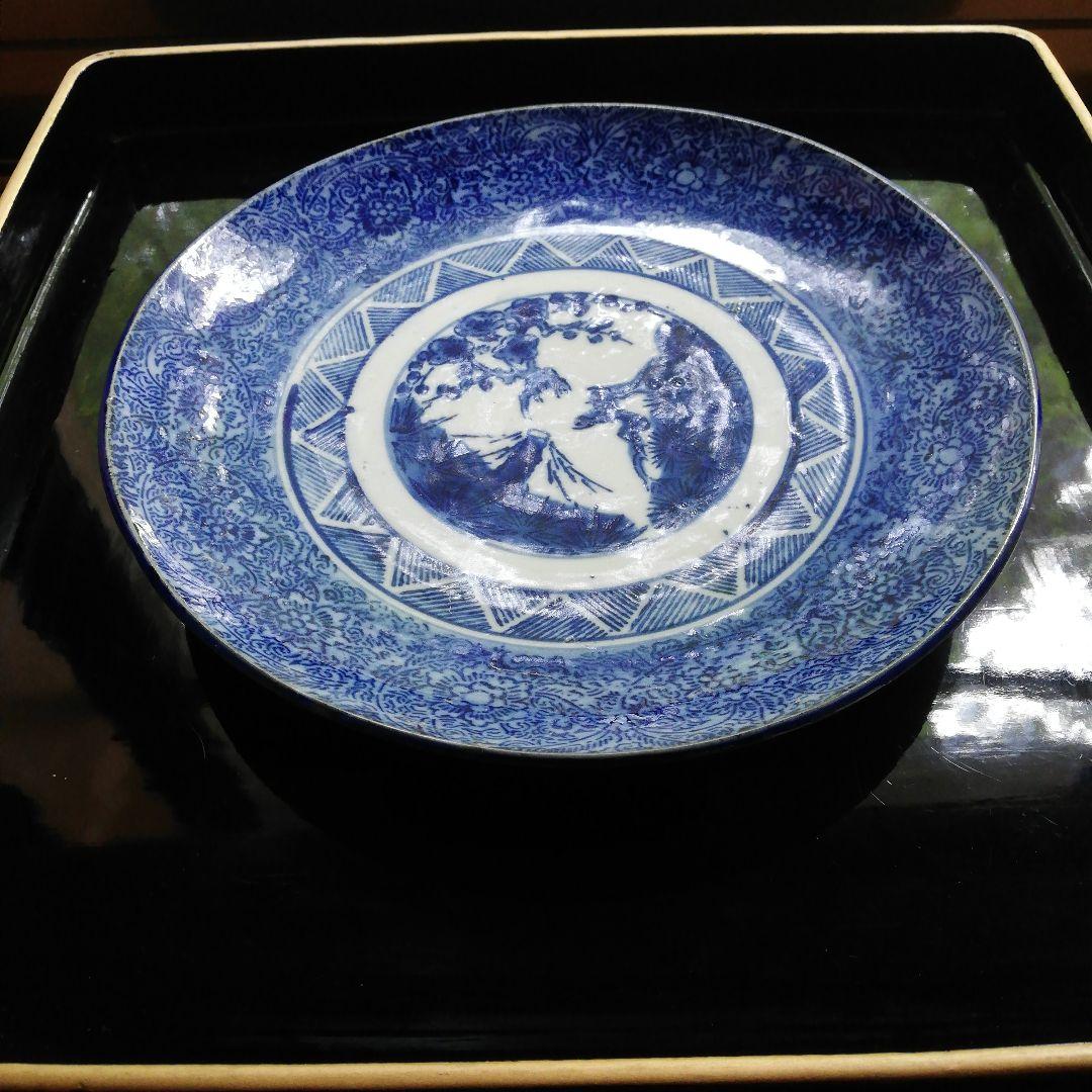 (幕末～明治)古伊万里(藍色皿)