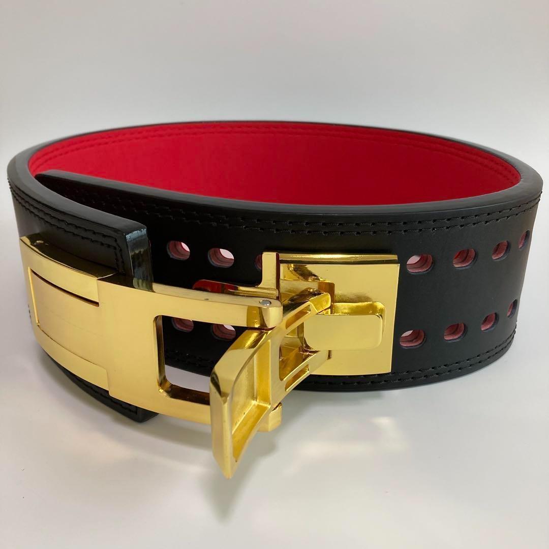 【訳アリ】 パワーベルト レバーアクション 本革 厚さ13mm可変式 金バックル
